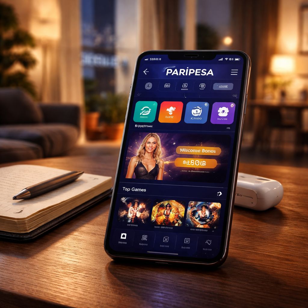 Vista móvil de la plataforma Paripesa usada para juegos en Argentina