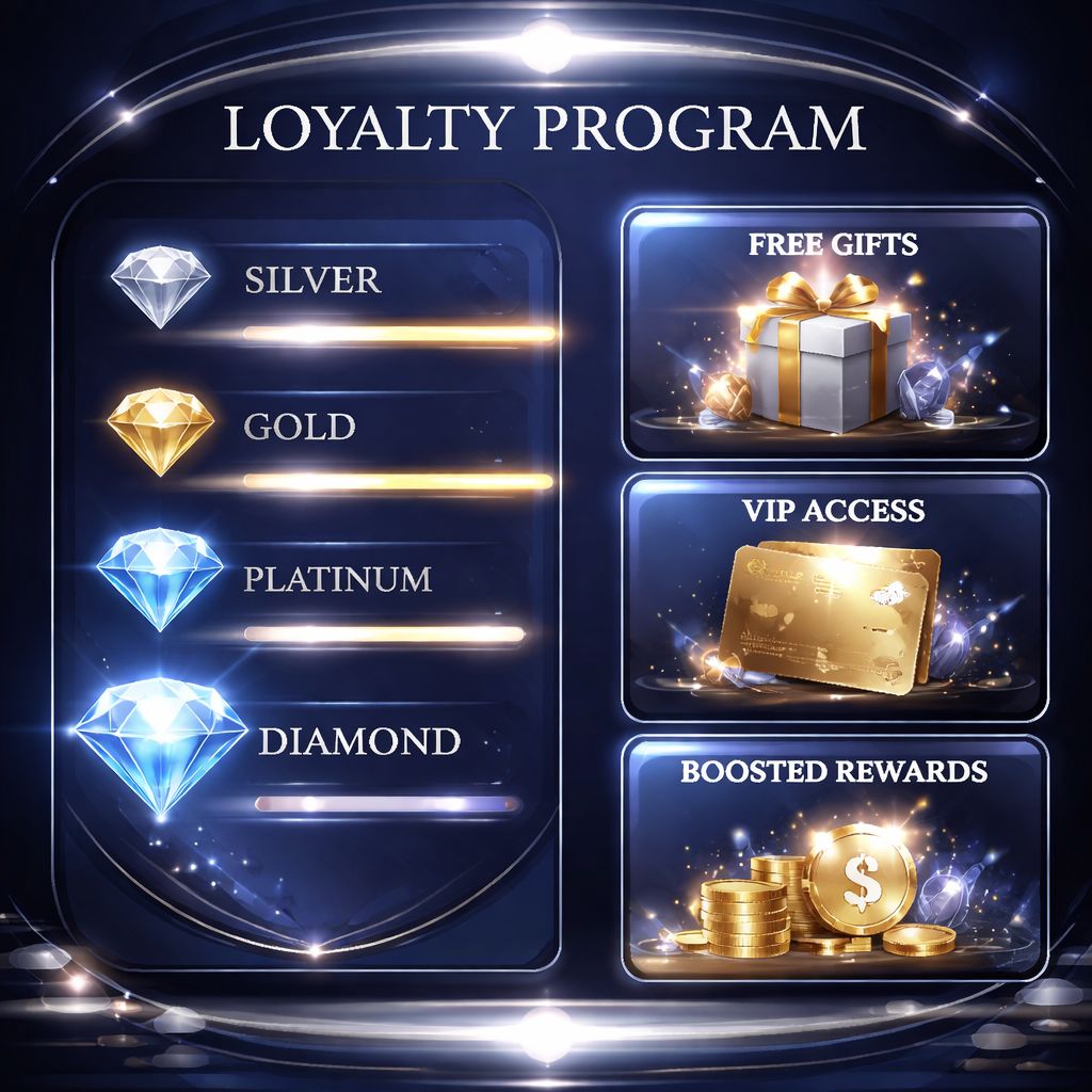 Pantalla estilizada del programa de lealtad Paripesa mostrando múltiples niveles de recompensa y beneficios premium para jugadores en Argentina.